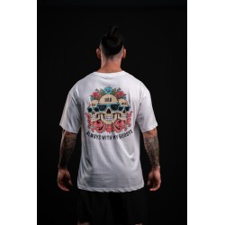 T-Shirt oversize unisexe blanc ALWAYS WITH MY BUDDYS | VERY BAD WOD