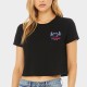 Crop Top Sport Femme JUSTHANG - The Monkey of Wisdom noir