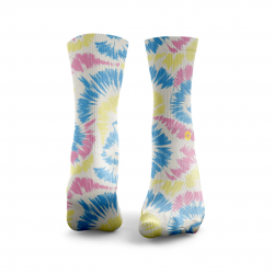 Chaussettes Tie Dye rose bleu jaune HEXXEE – Confort, Sport, Anti-Ampoules