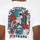 T-shirt sport unisexe Justhang Koi Carp blanc