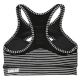 Brassière femme noir rayé blanc JAILHOUSE  pour athlète by SAVAGE BARBELL