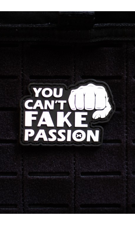 Patch PVC 3D velcro YOU CAN'T FAKE YOUR PASSION pour athlète | PICSIL