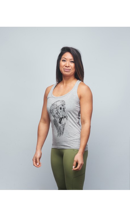 Women's tank grey GORILLA OPS| VERY BAD WOD x WILL LENNART TATOO
