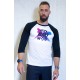 T-shirt manches 3/4 Unisexe noir et blanc BRUSH Original | VERY BAD WOD